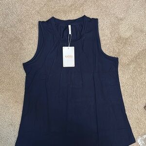 Women's Navy Sleeveless Top